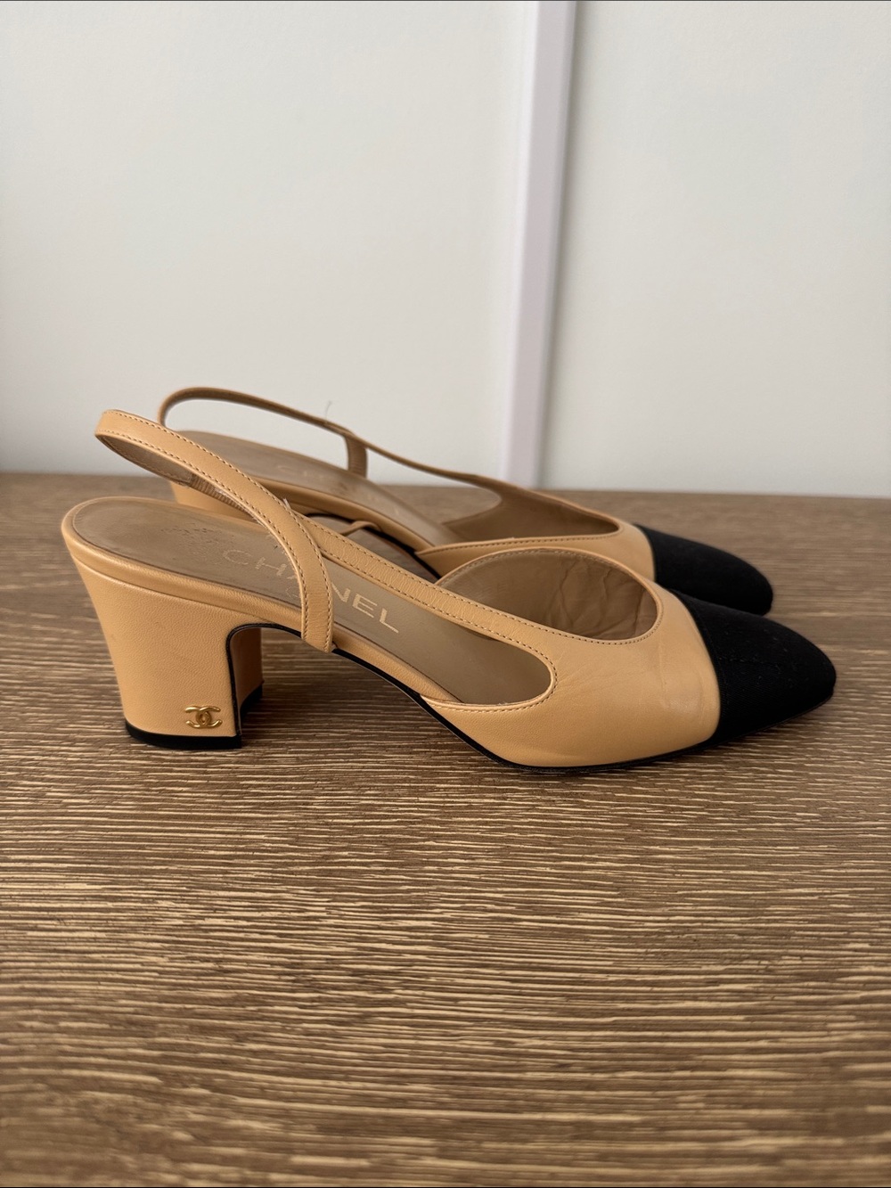 CHANEL Two-Tone Slingbacks